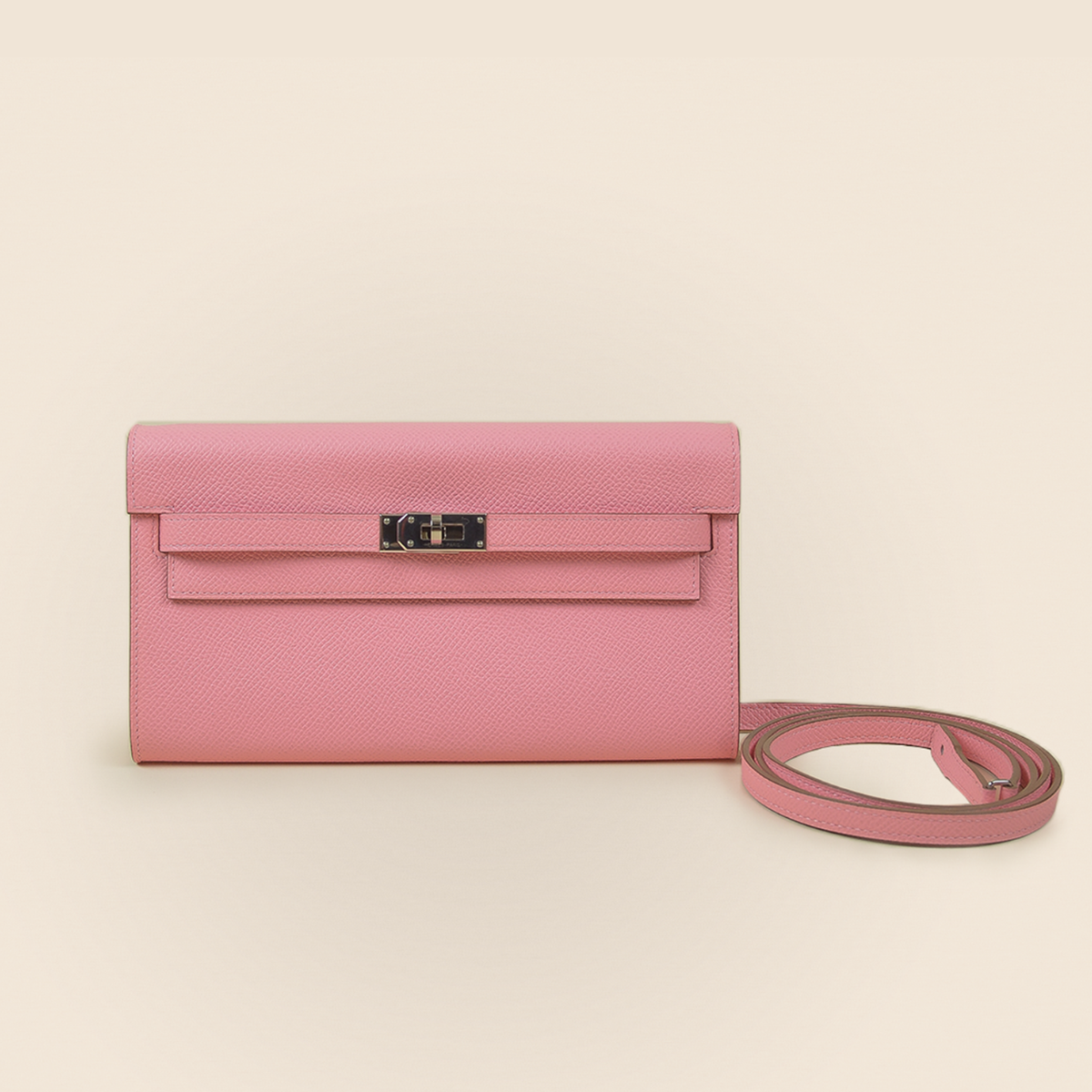 Hermès Epsom Kelly To Go Wallet Rose Confetti - Image 3