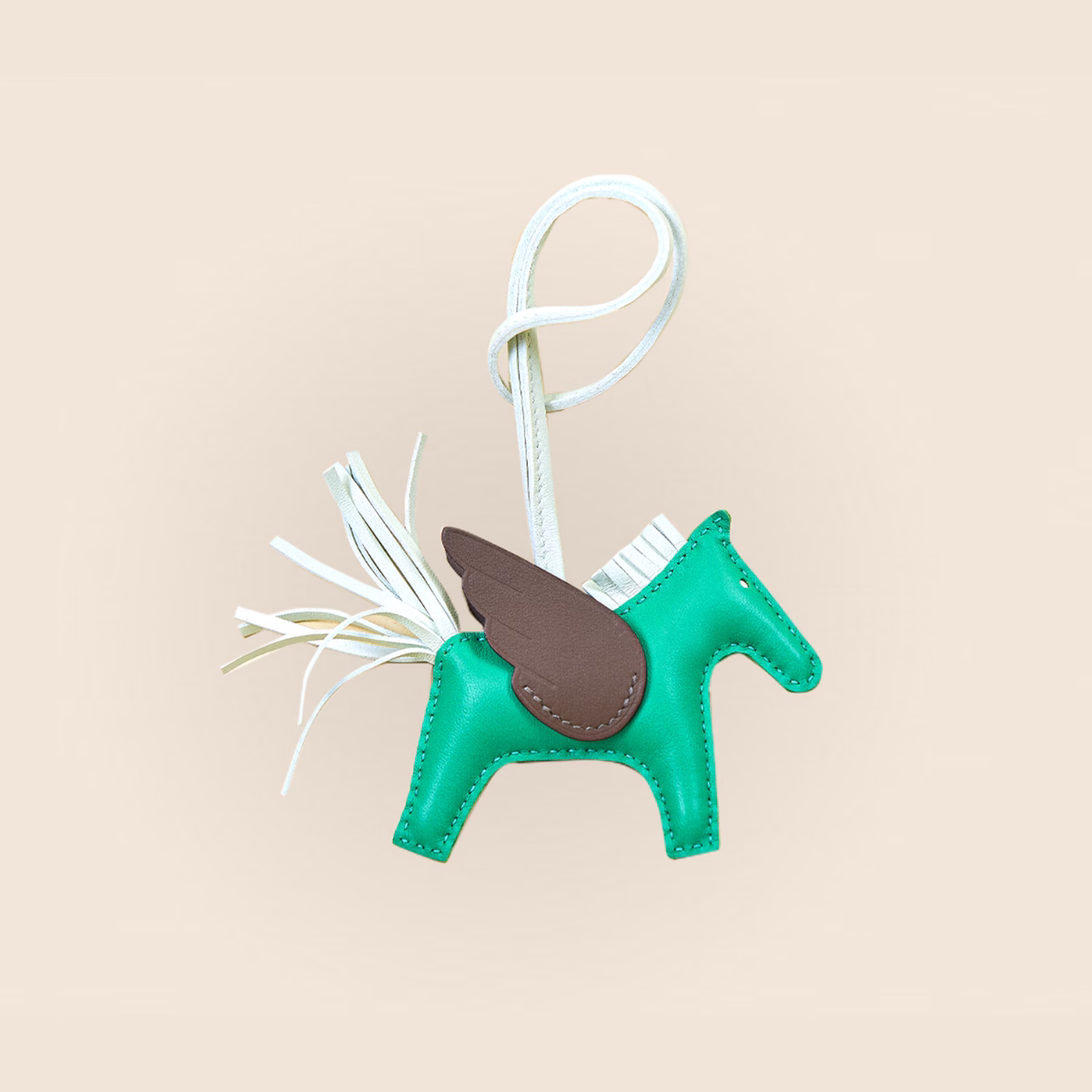 Hermès Rodeo Pegase PM Agneau Milo Menthe, Vert Fizz, & Étoupe