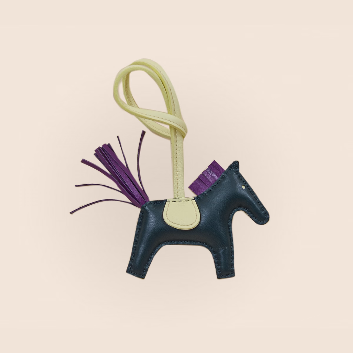 Hermès Rodeo PM Agneau Milo Cypres, Violet, & Jaune Milton